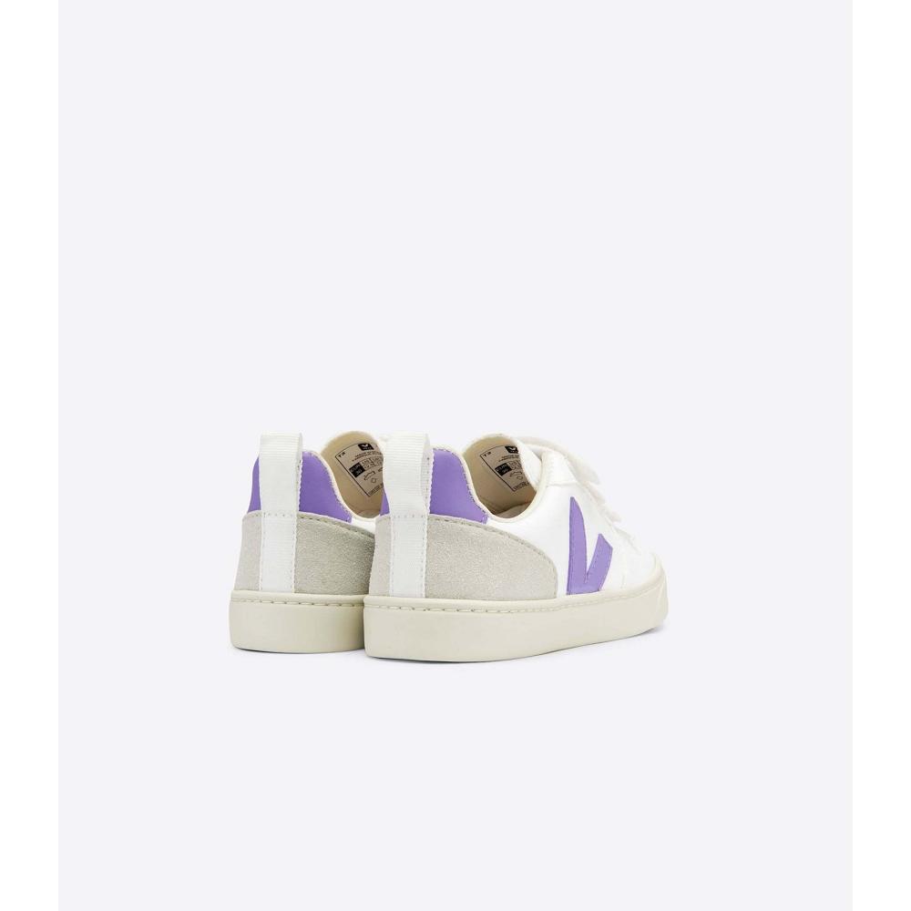 Veja V-10 CWL Kids' Shoes White/Purple | CA 779FDN